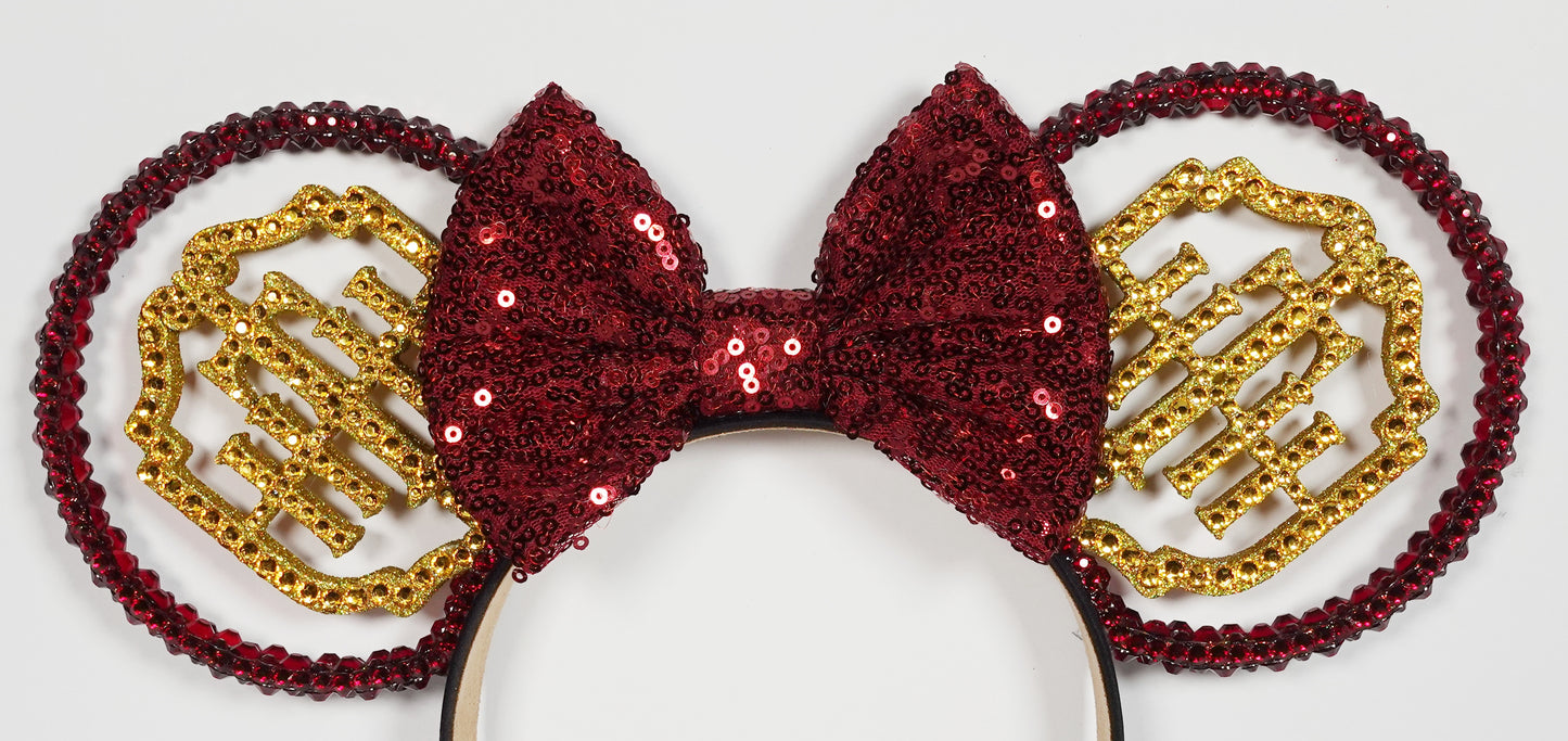 Parks Haunted Tower Gold Red Ears