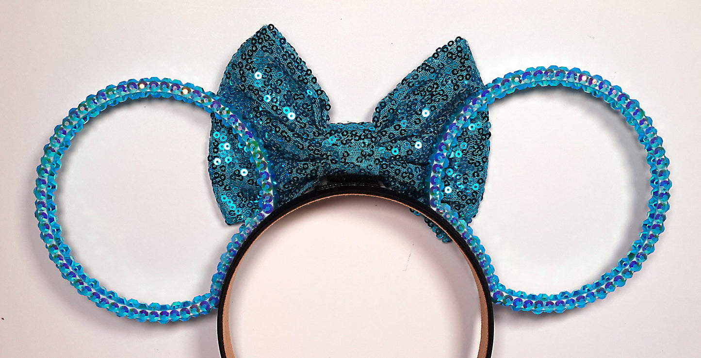 Classic Light Teal Sparkle With Interchangeable Bows