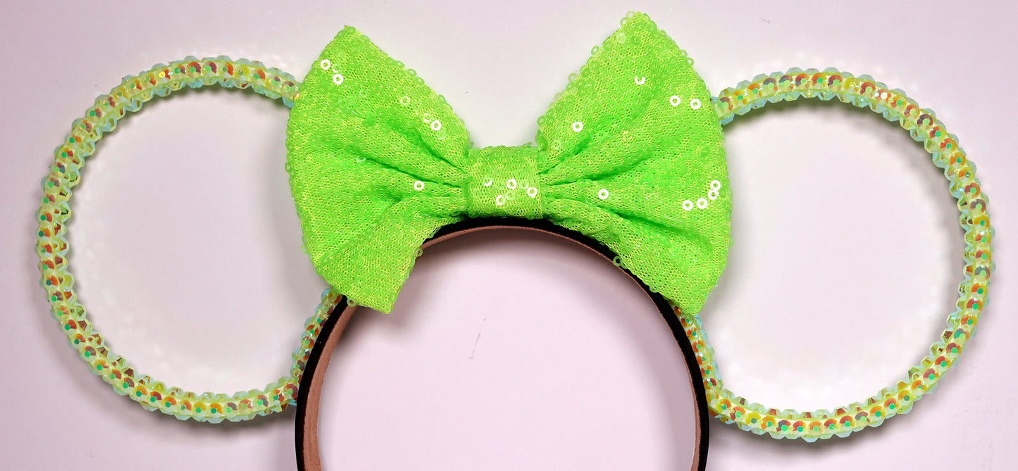 Classic Neon Light Green Sparkle