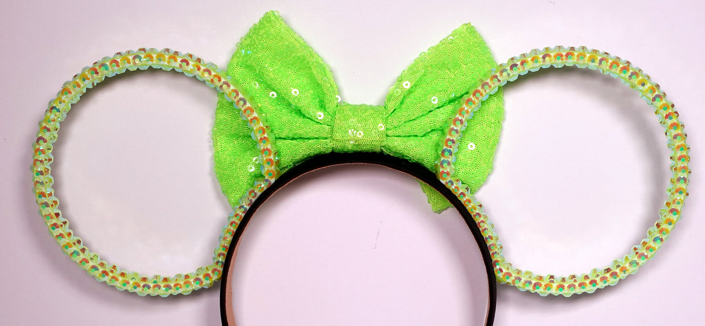 Classic Neon Light Green Sparkle