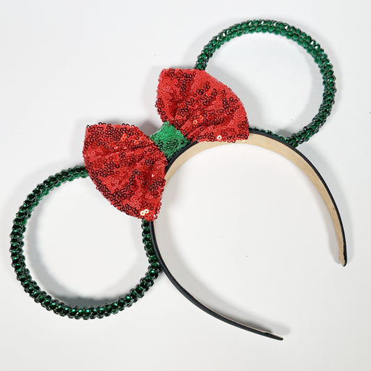 Classic Christmas Green Sparkle Ears