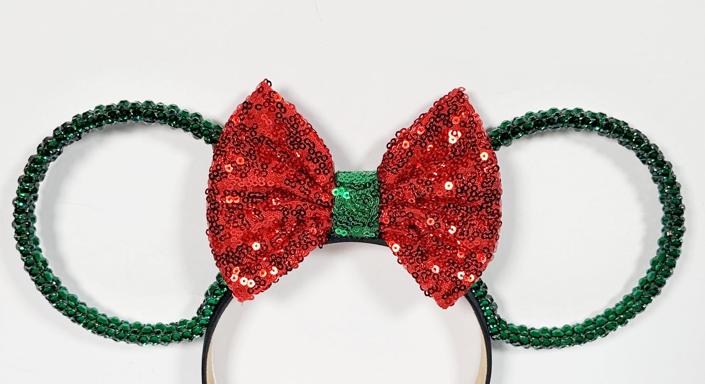 Classic Christmas Green Sparkle Ears