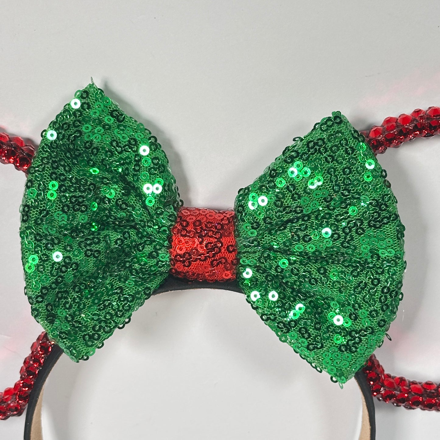 Classic Christmas Red Sparkle Ears